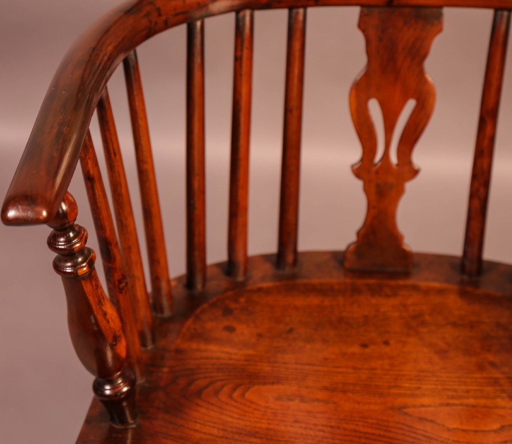 Yew Wood Windsor Chair Stamped Nicholson Rockley View X