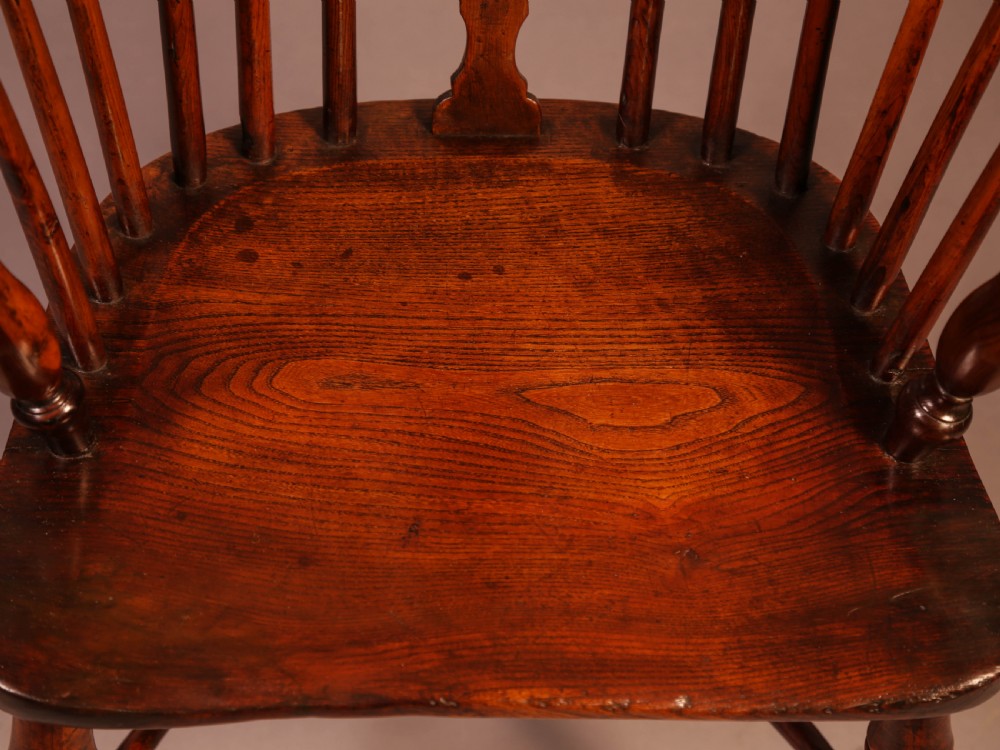 Yew Wood Windsor Chair Stamped Nicholson Rockley View XI