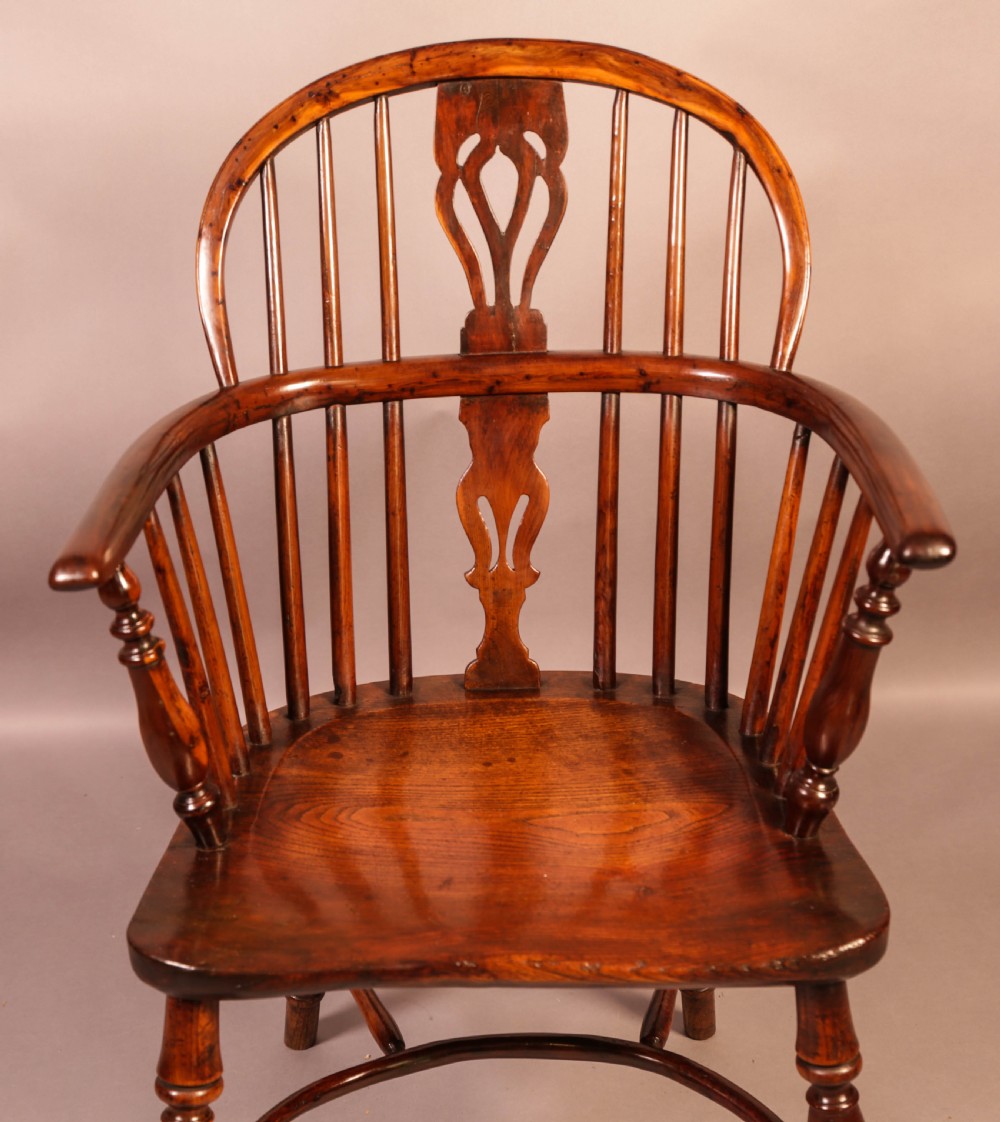 Yew Wood Windsor Chair Stamped Nicholson Rockley View XII