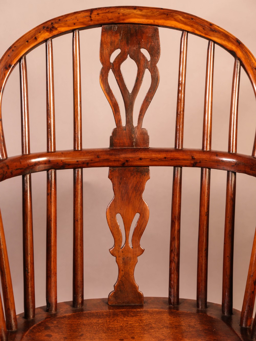 Yew Wood Windsor Chair Stamped Nicholson Rockley View XIII
