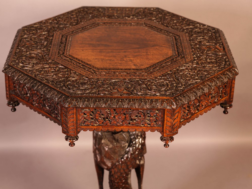 Good Indian Carved Table View IV