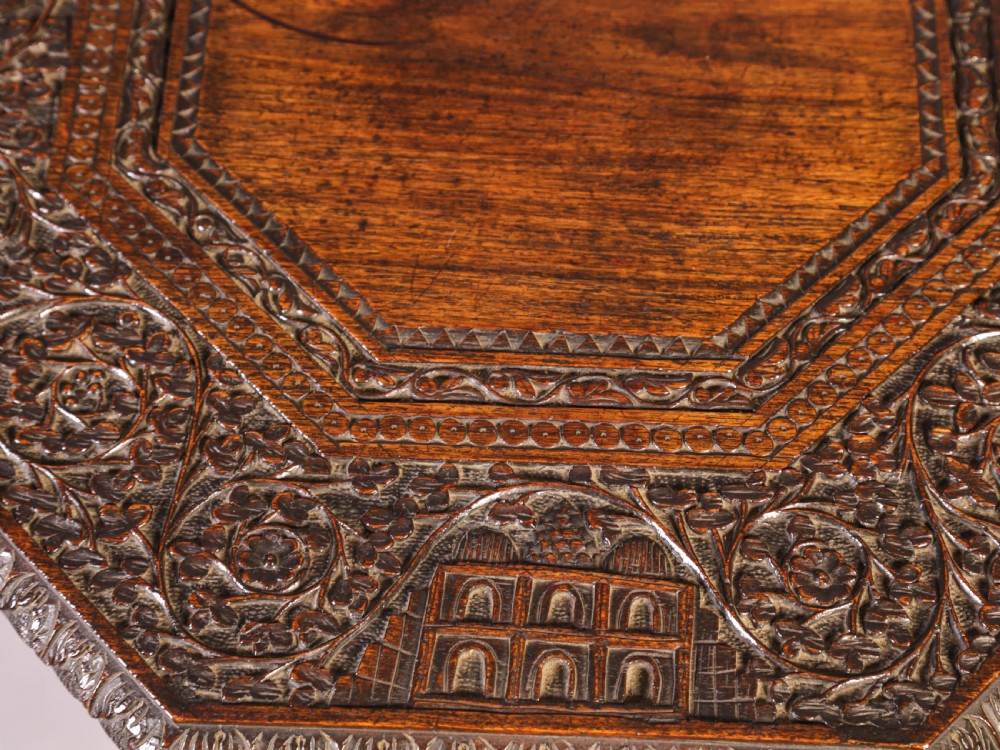 Good Indian Carved Table View VII