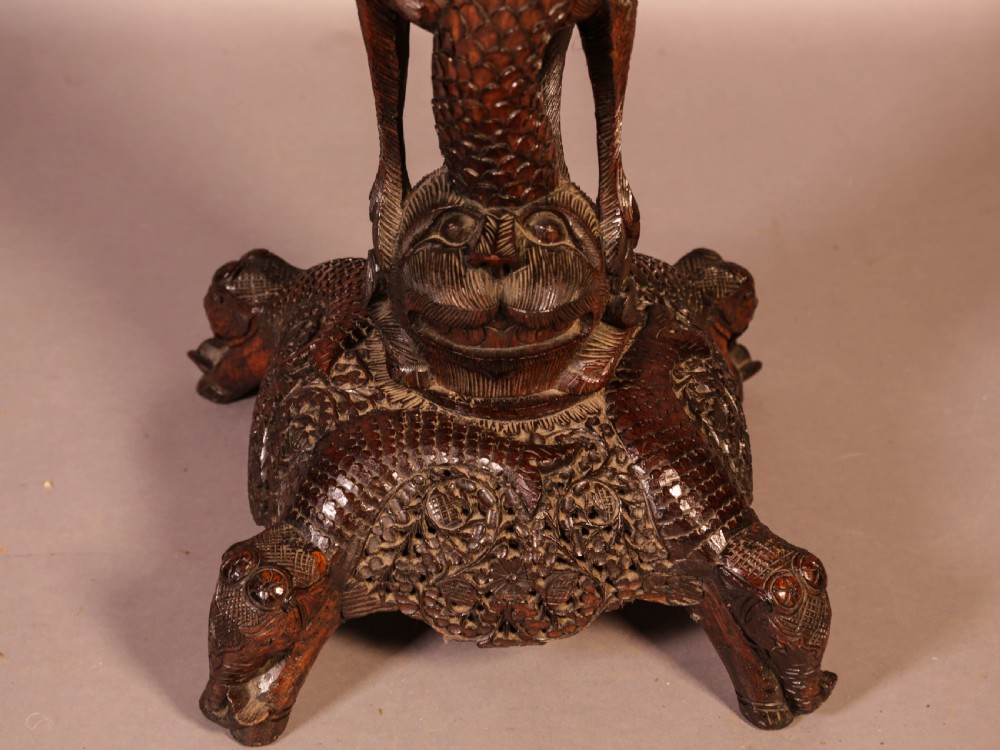 Good Indian Carved Table View XII