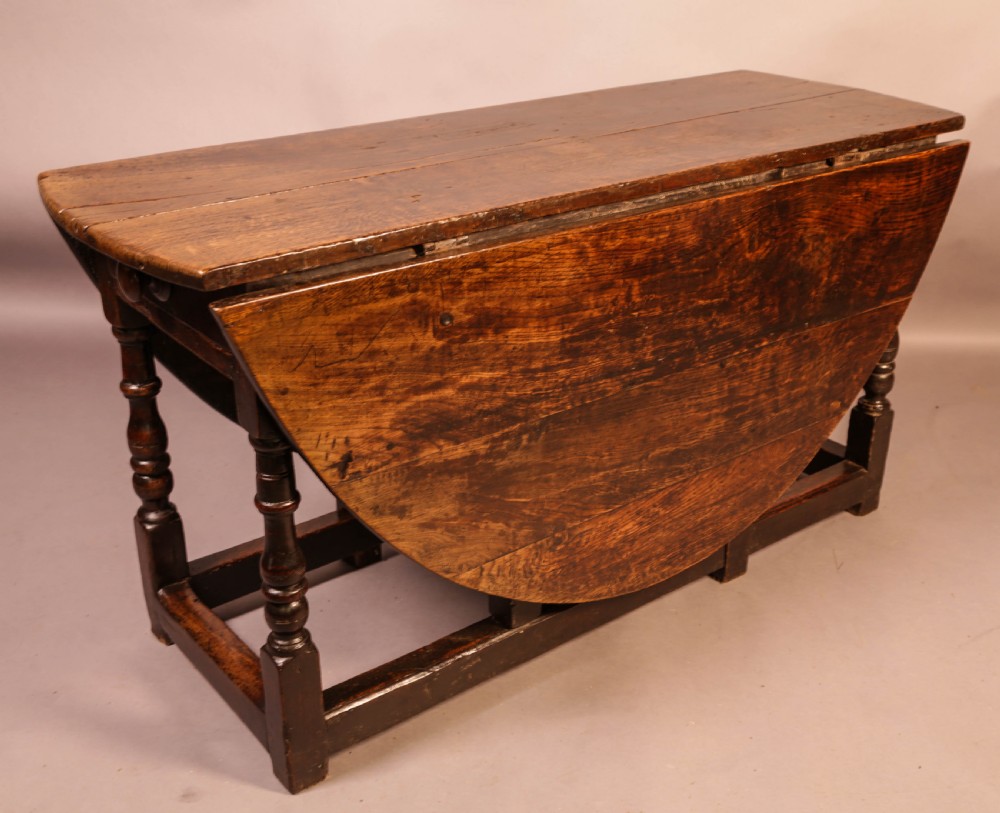 A Very Good large 17th century Gate Leg Dining Table View IX