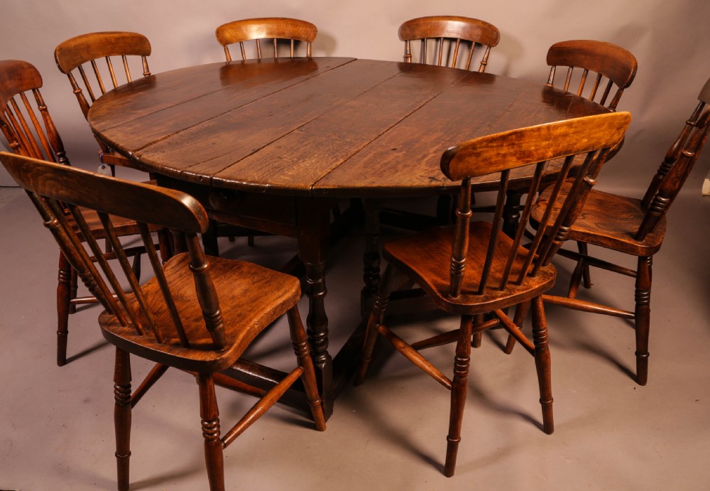 A Very Good large 17th century Gate Leg Dining Table View XIV