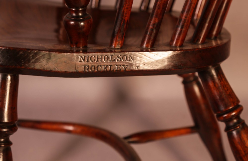 A Set of 4 Yew Wood Windsor Chairs Nicholson rockley View III