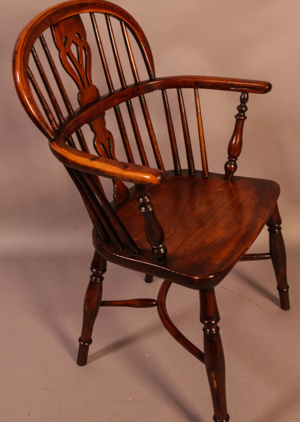 A Set of 4 Yew Wood Windsor Chairs Nicholson rockley View V