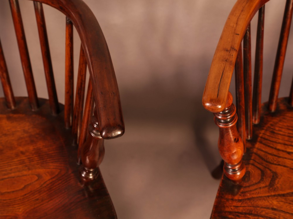 A Set of 4 Yew Wood Windsor Chairs Nicholson rockley View XV