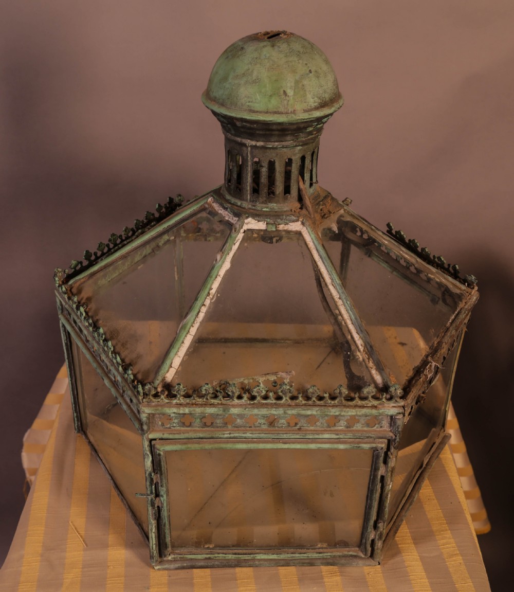 19th century Terrarium copper and glass View II