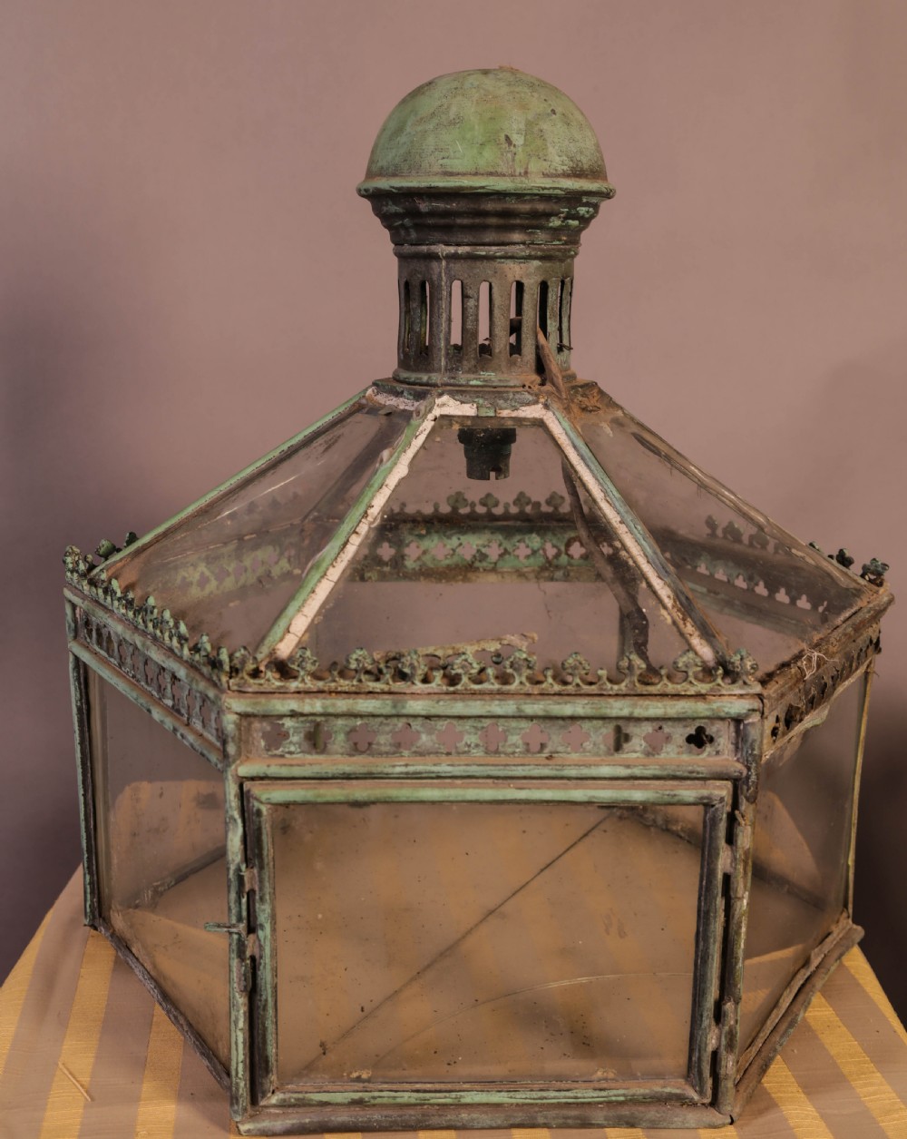 19th century Terrarium copper and glass View III