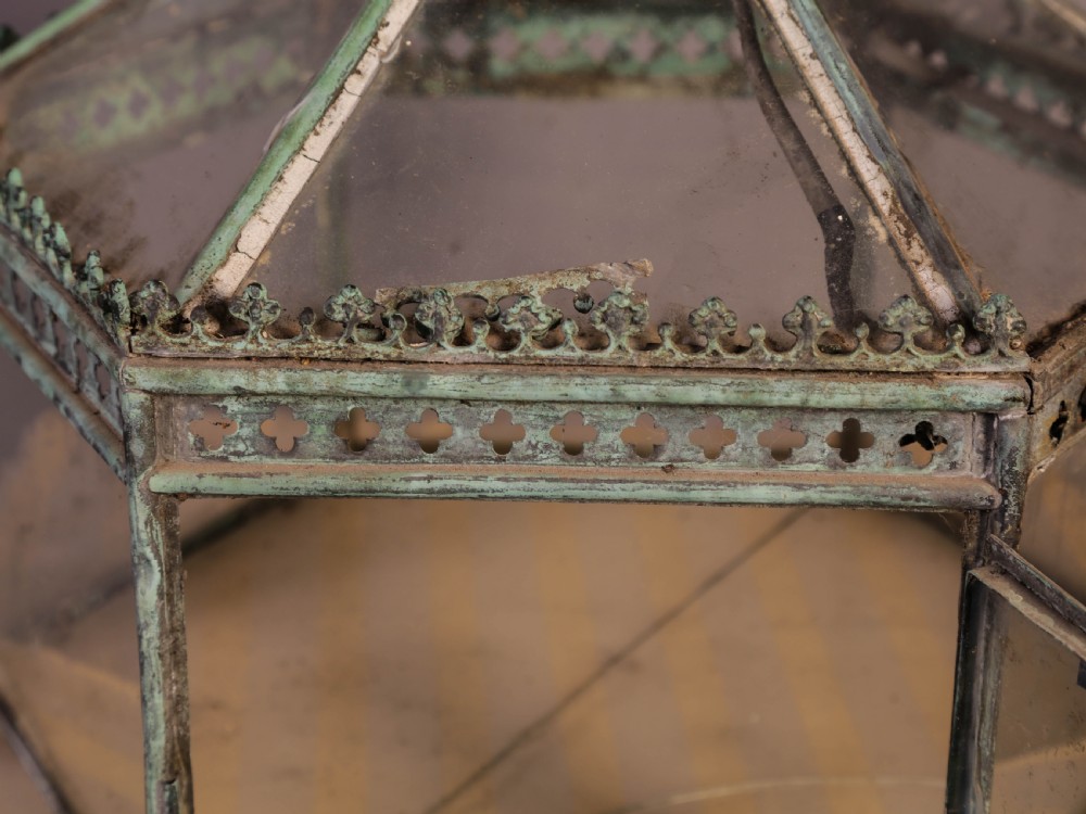 19th century Terrarium copper and glass View VII