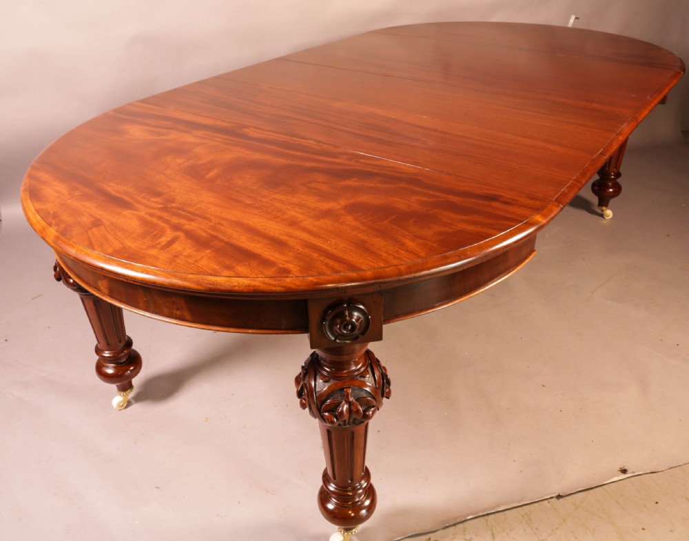 A Victorian Mahogany Extending Wind Out Dining Table to seat 10 View III