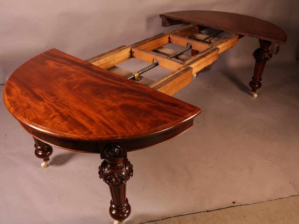 A Victorian Mahogany Extending Wind Out Dining Table to seat 10 View VIII