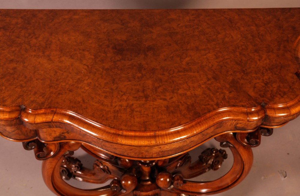 A Victorian Burr Walnut Games Table View VII