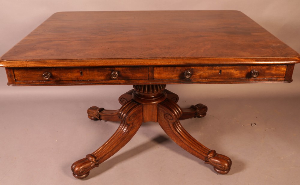 A Georgian Library Table in Mahogany