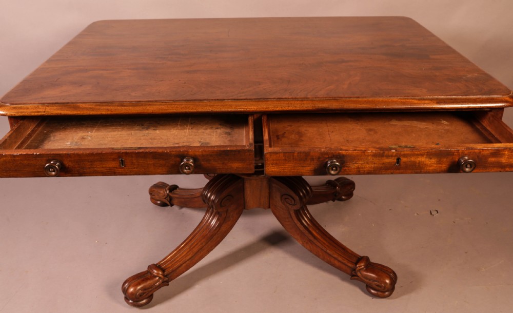 A Georgian Library Table in Mahogany View II