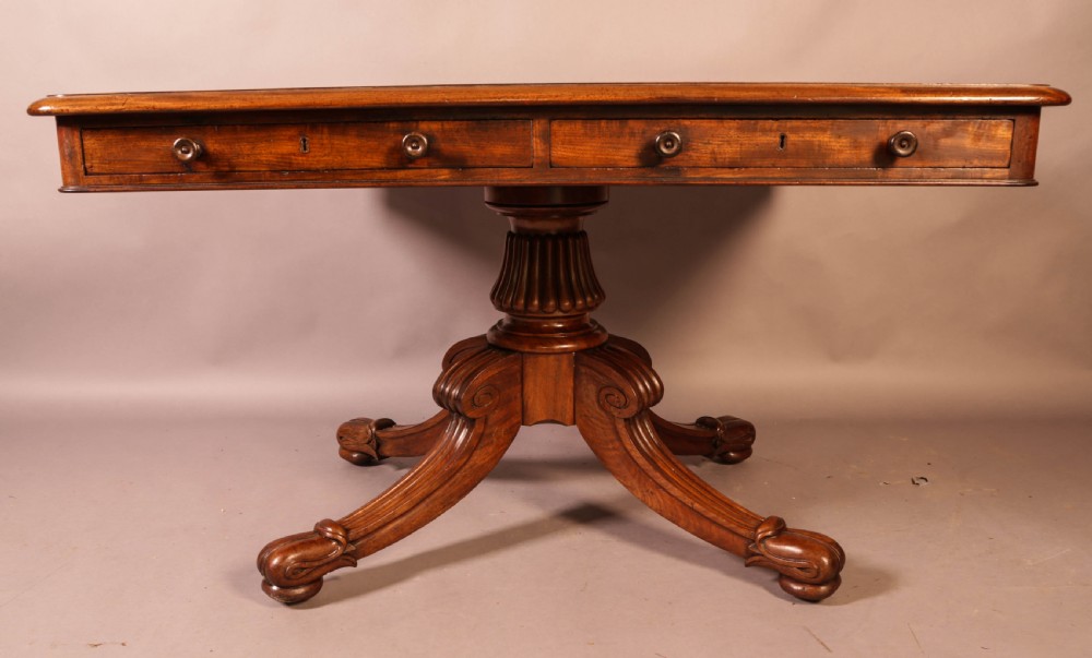 A Georgian Library Table in Mahogany View VI