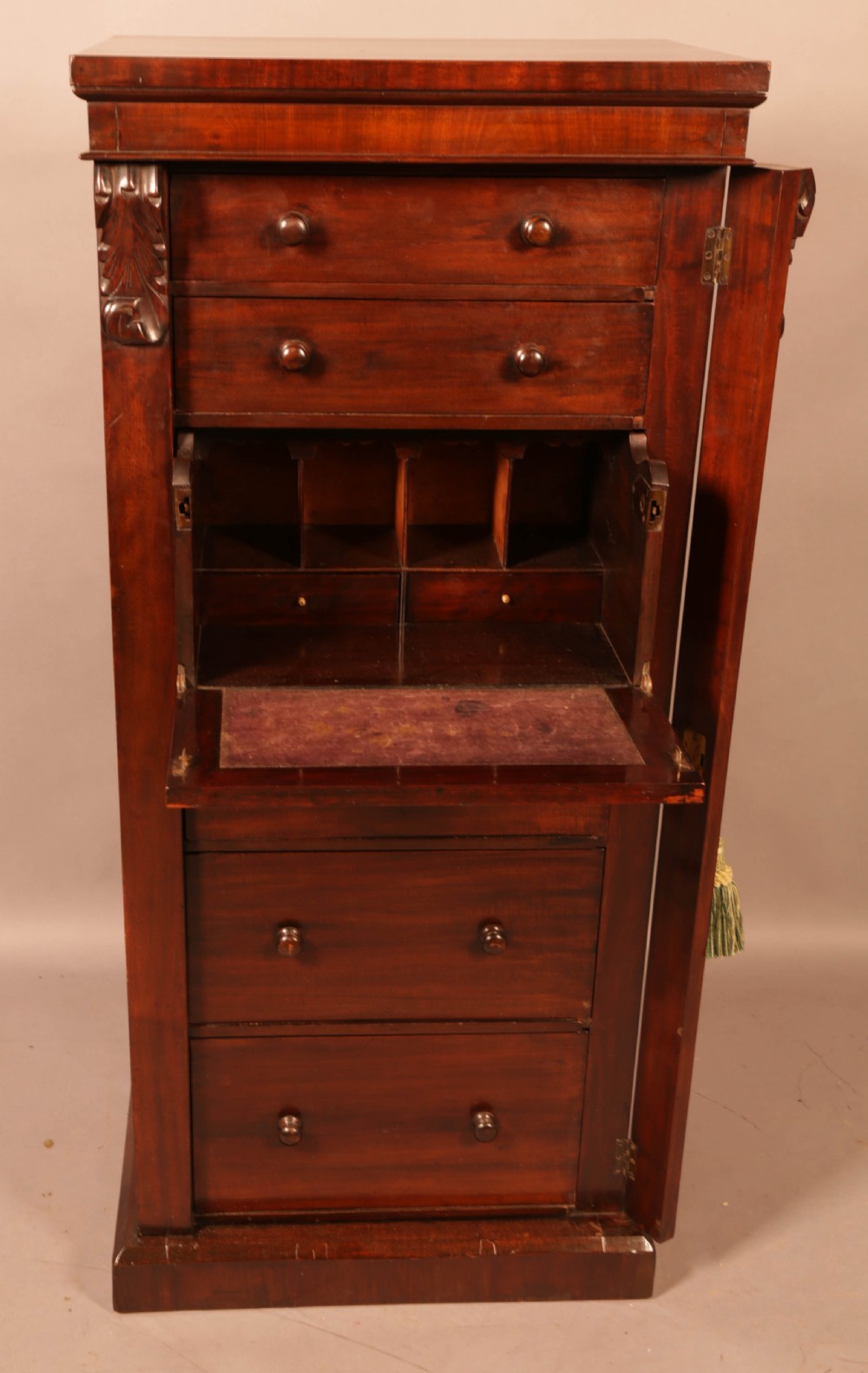 A Victorian Wellington Chest with Secretair Drawer View II