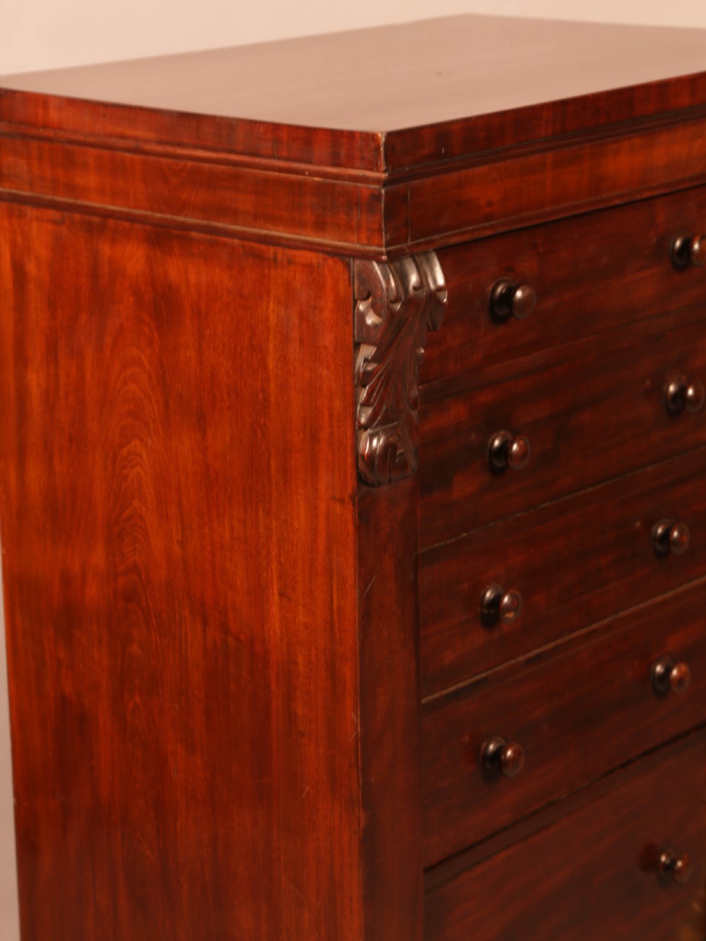A Victorian Wellington Chest with Secretair Drawer View VI