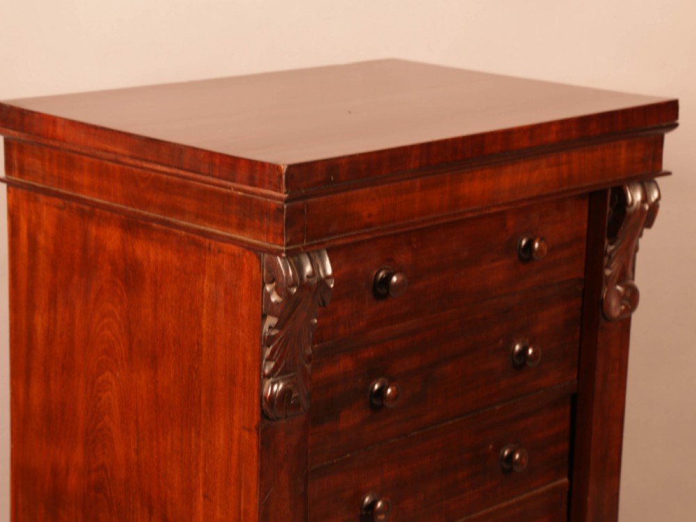 A Victorian Wellington Chest with Secretair Drawer View VII