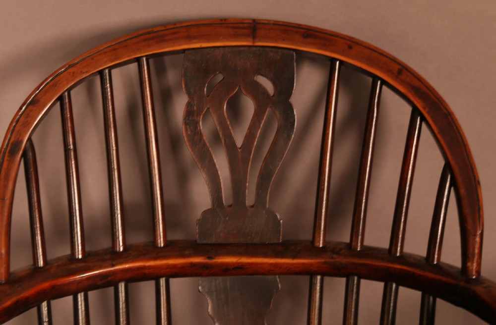 Very Rare Set of 8 Yew Wood Windsor chairs William Wheatland Retford View XI