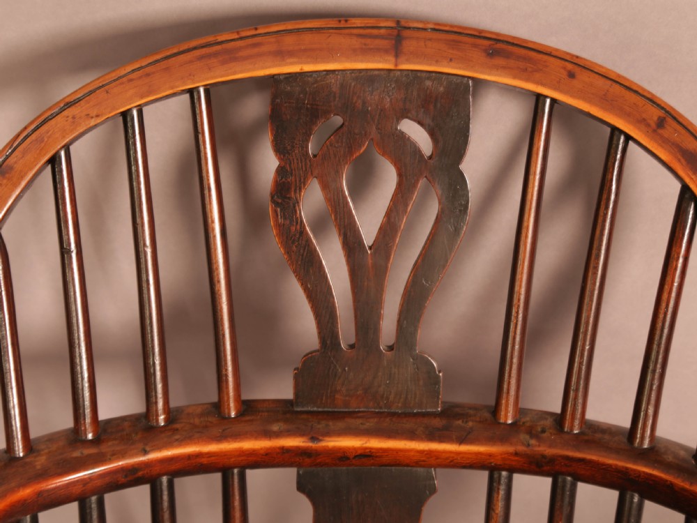 Very Rare Set of 8 Yew Wood Windsor chairs William Wheatland Retford View XV