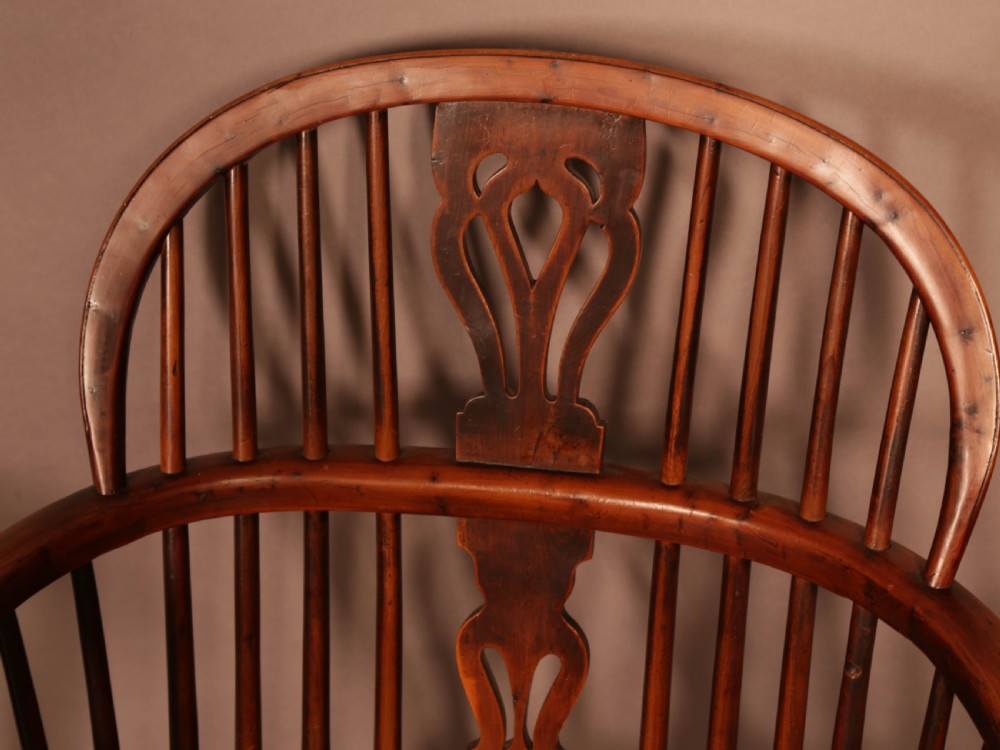 Very Rare Set of 8 Yew Wood Windsor chairs William Wheatland Retford View XIX