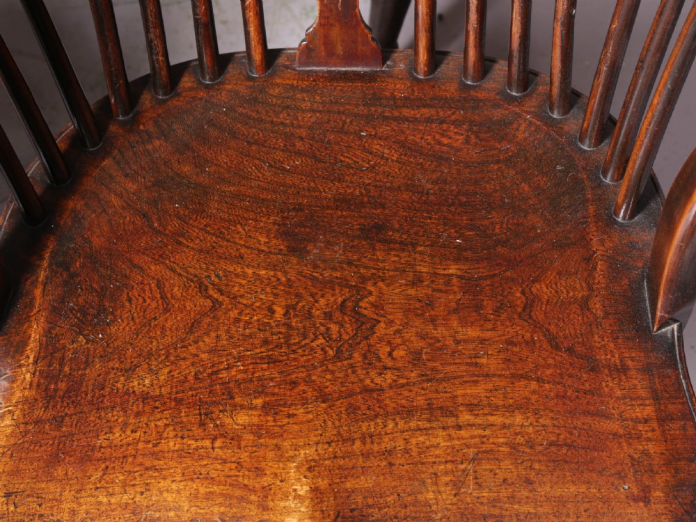 Very Rare Set of 8 Yew Wood Windsor chairs William Wheatland Retford View XXIII