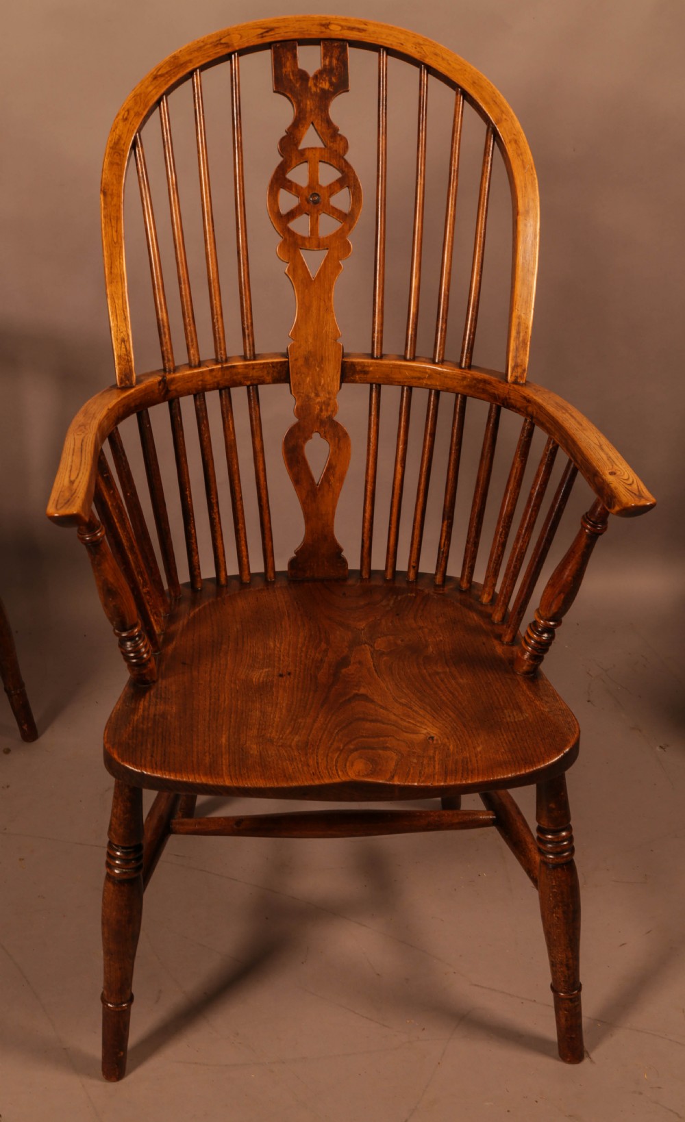 A Rare set of Kitchen Windsor Chairs c 1920 View IV
