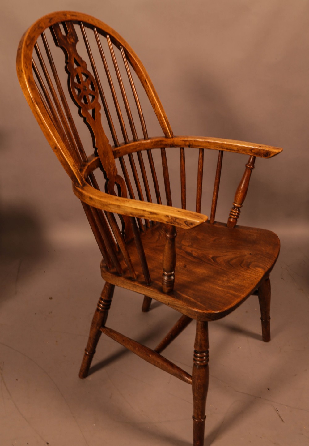 A Rare set of Kitchen Windsor Chairs c 1920 View V
