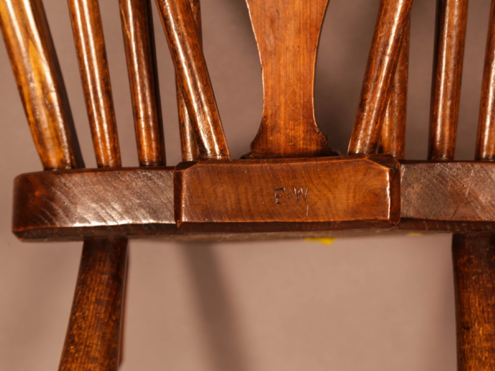 A Rare set of Kitchen Windsor Chairs c 1920 View XIII