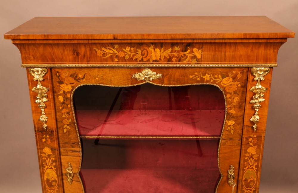 A Victorian Pier Cabinet in Burr Walnut with Inlay View IV