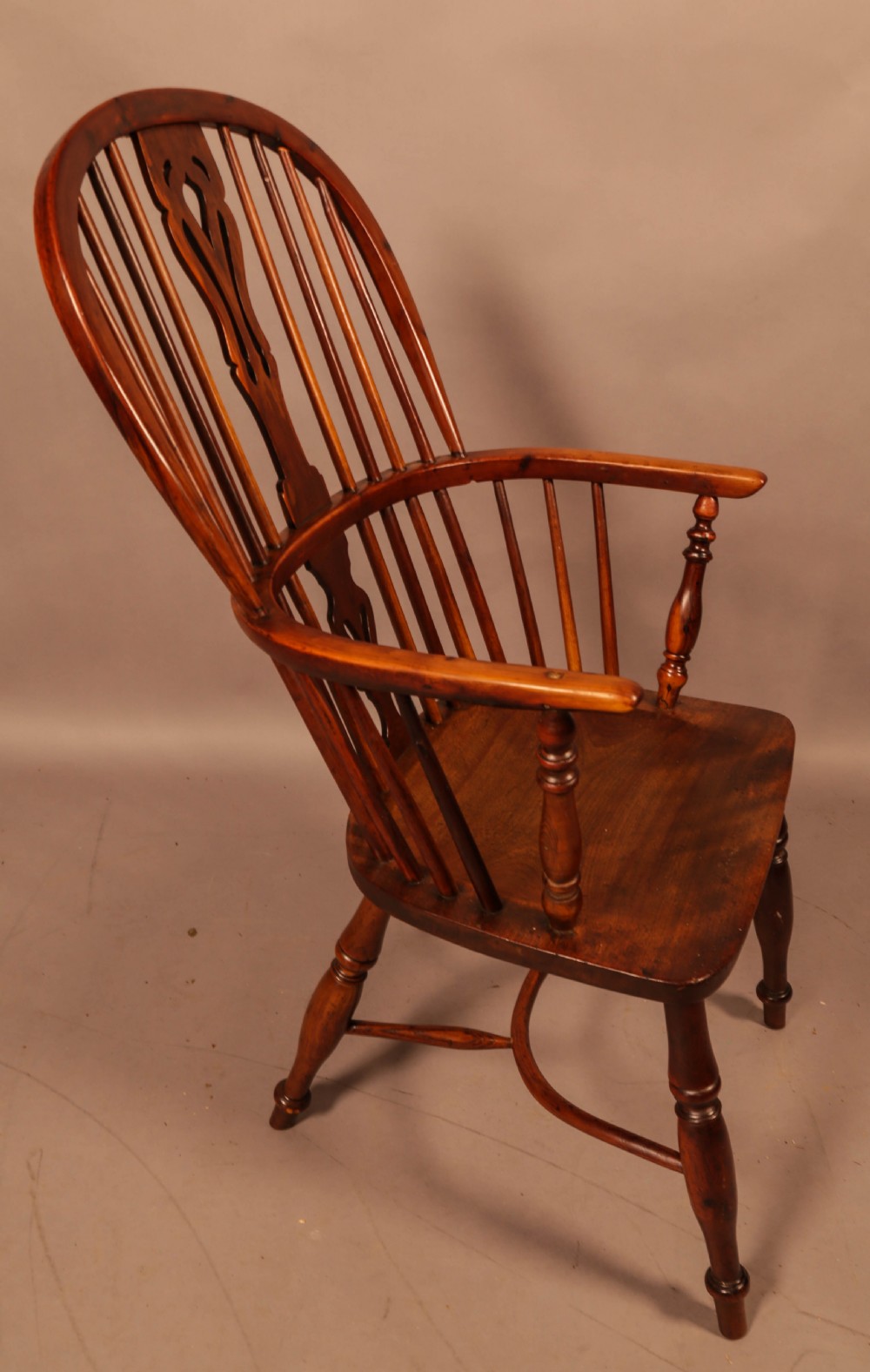 A Yew Wood High Windsor Chair Rockley Maker View II