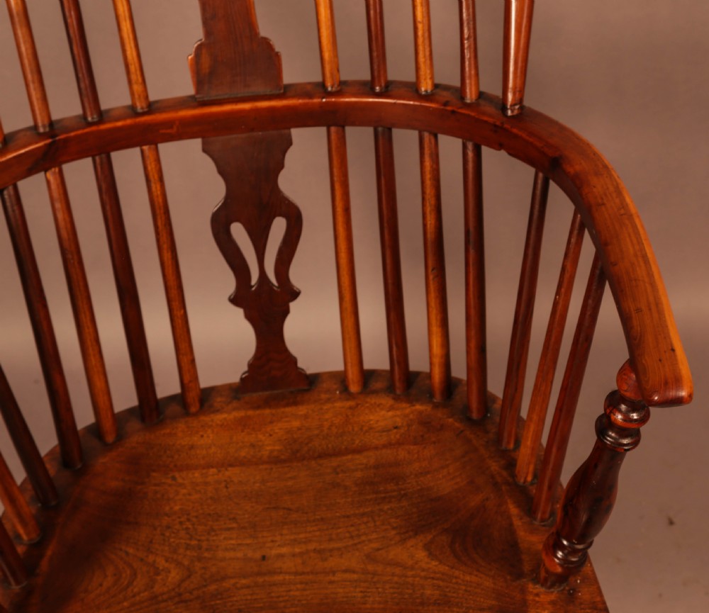 A Yew Wood High Windsor Chair Rockley Maker View VI