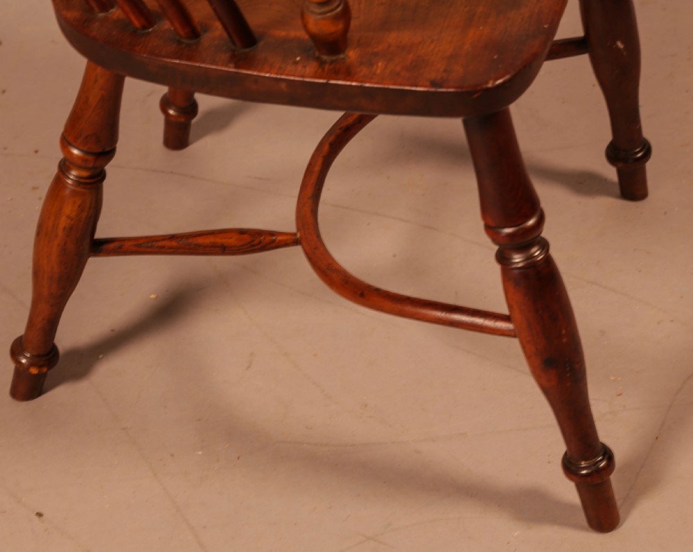 A Yew Wood High Windsor Chair Rockley Maker View X