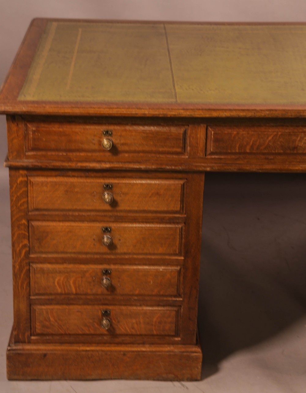 Late Victorian Oak Partners Desk View V