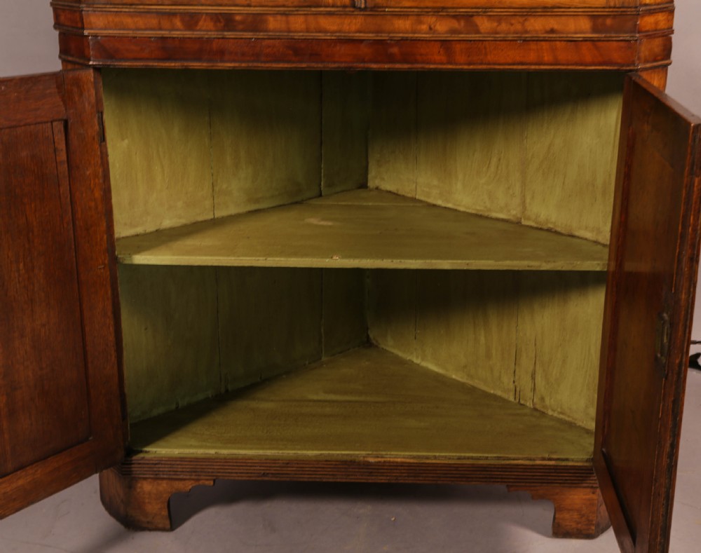 Georgian Full height Corner Cabinet in Oak View III