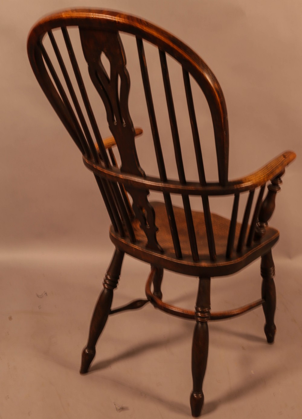 A High Back Ash and Elm Windsor chair Rockley Maker View III