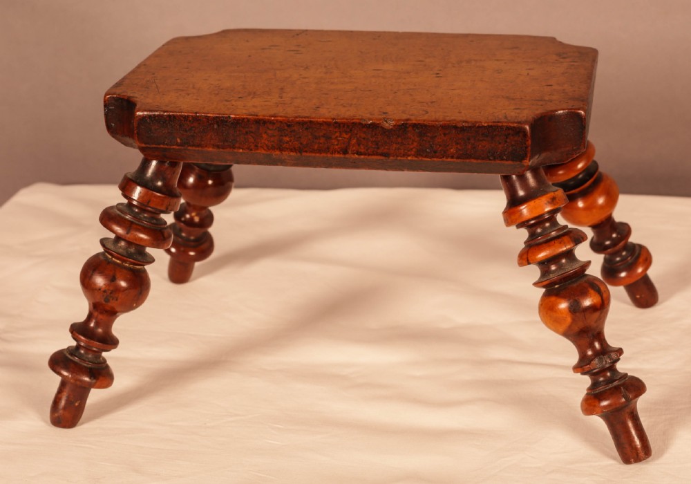 A Yew Wood Stool Victorian