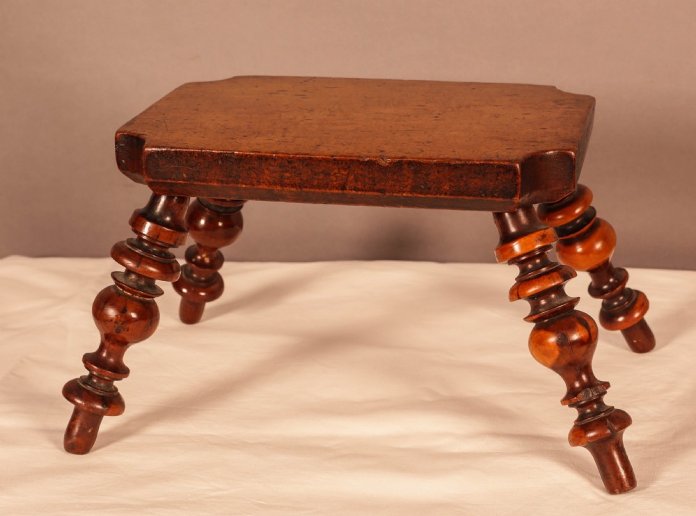 A Yew Wood Stool Victorian View II