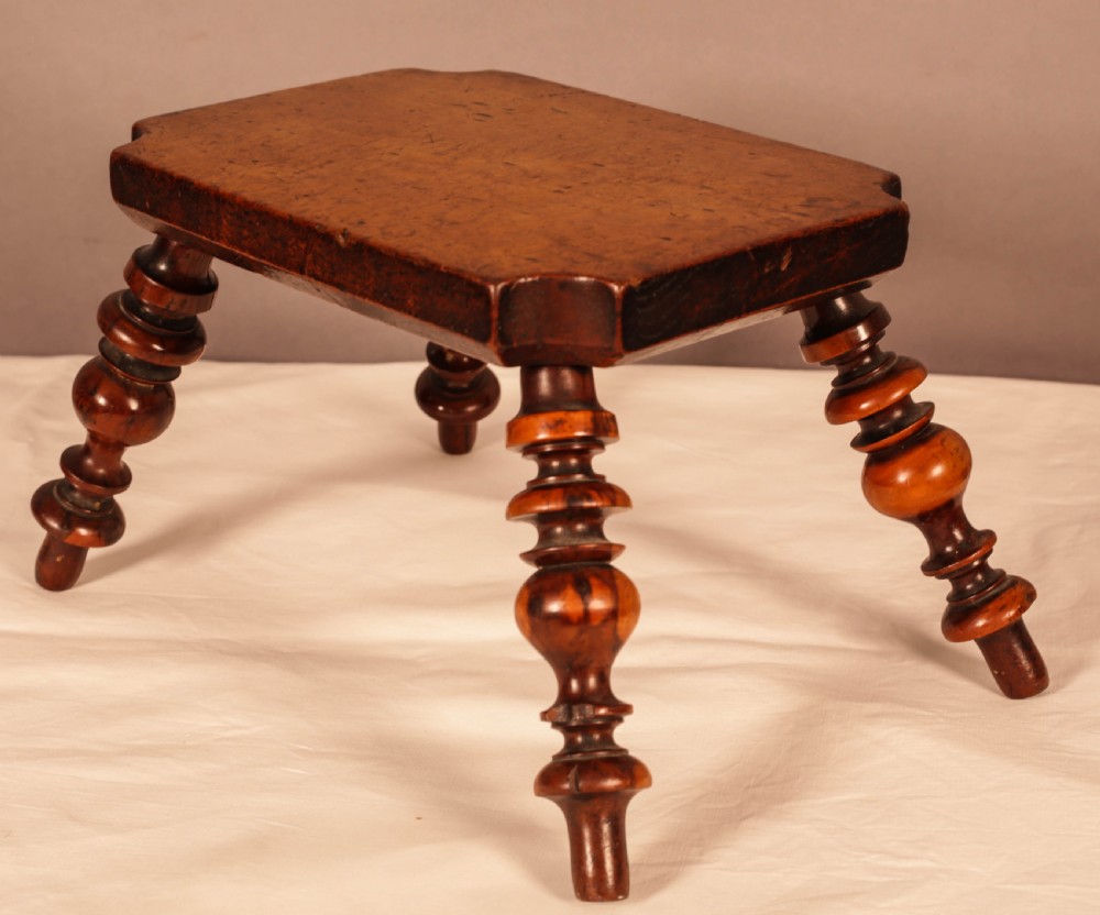 A Yew Wood Stool Victorian View III