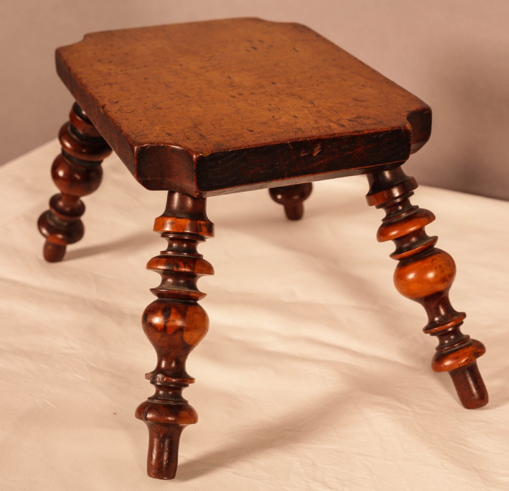 A Yew Wood Stool Victorian View V