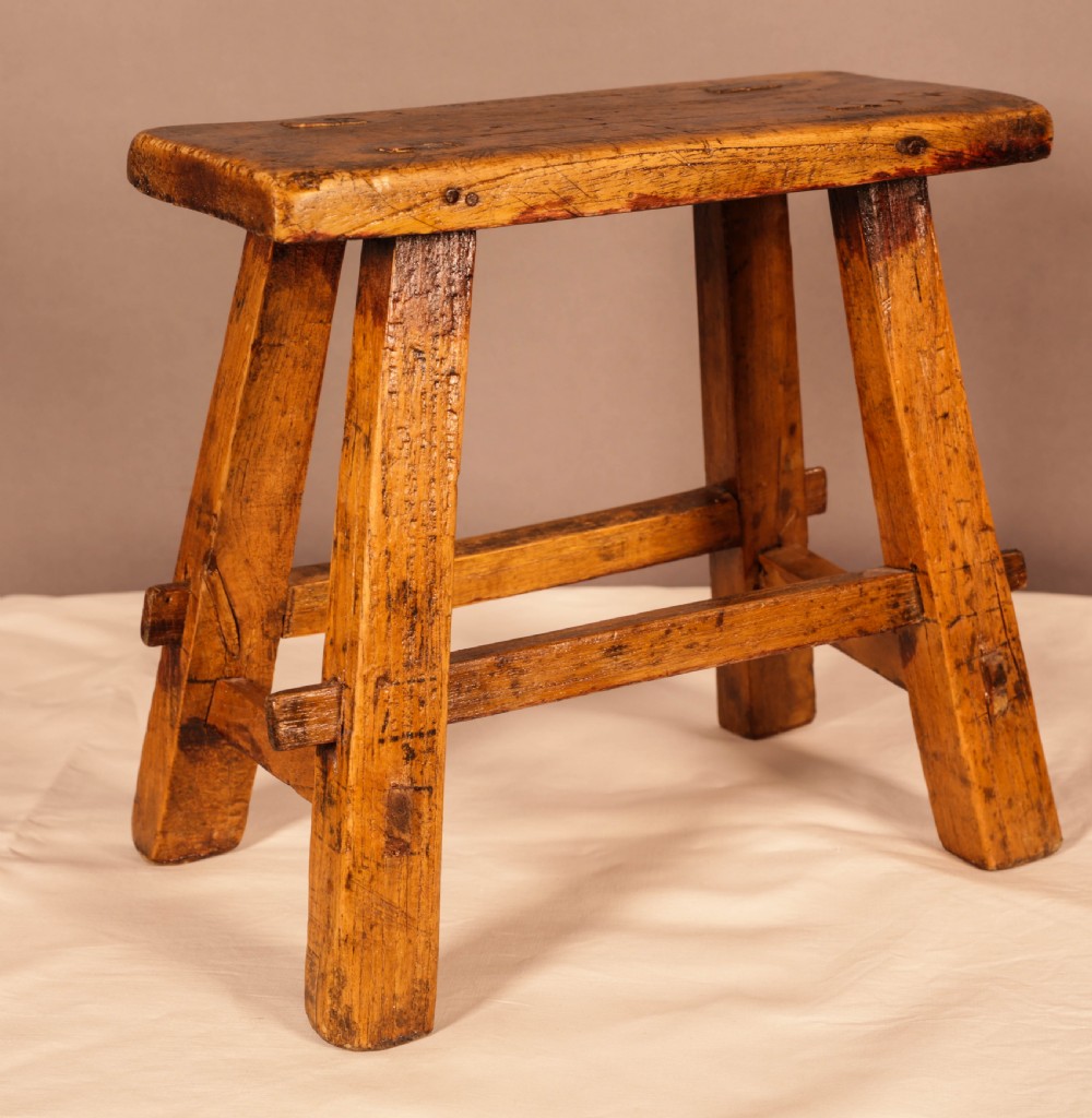 Primative Childs Stool in Ash View II