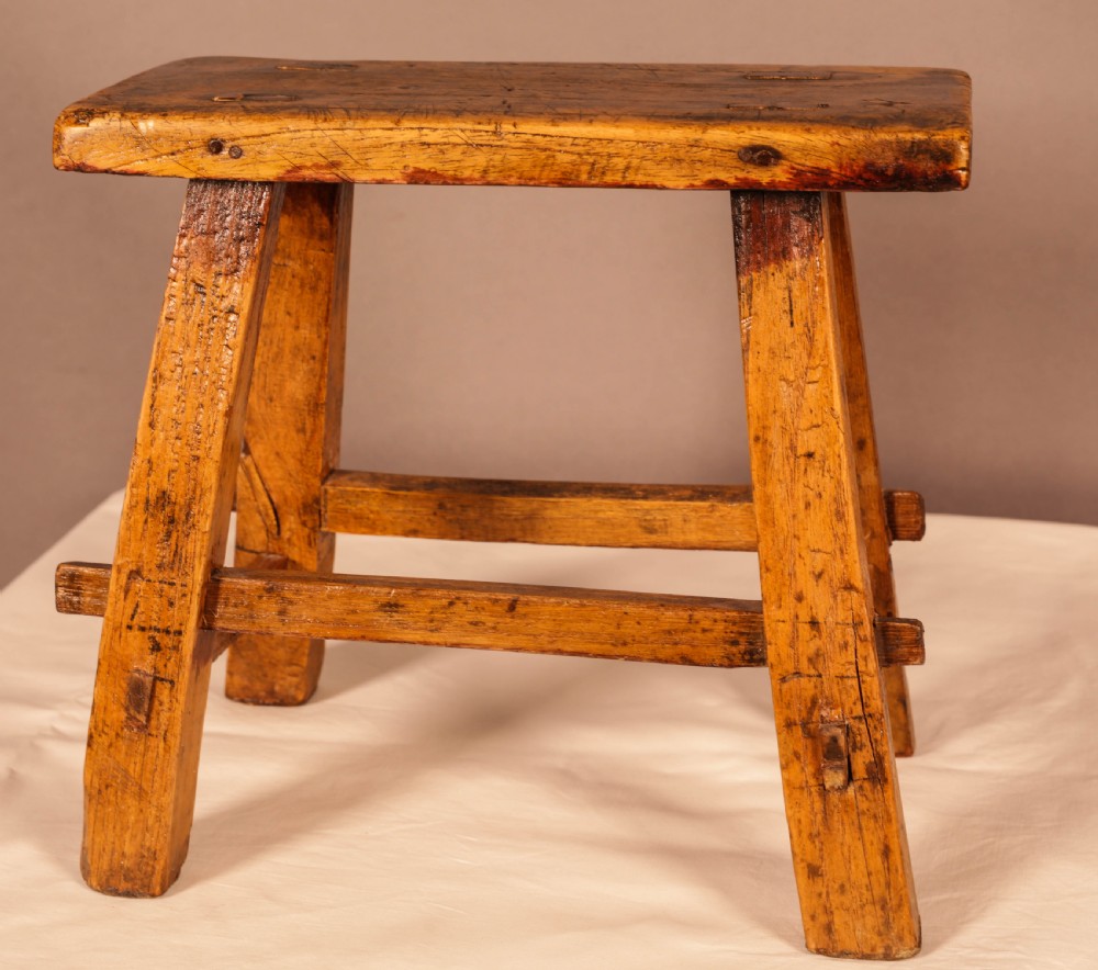 Primative Childs Stool in Ash View VII