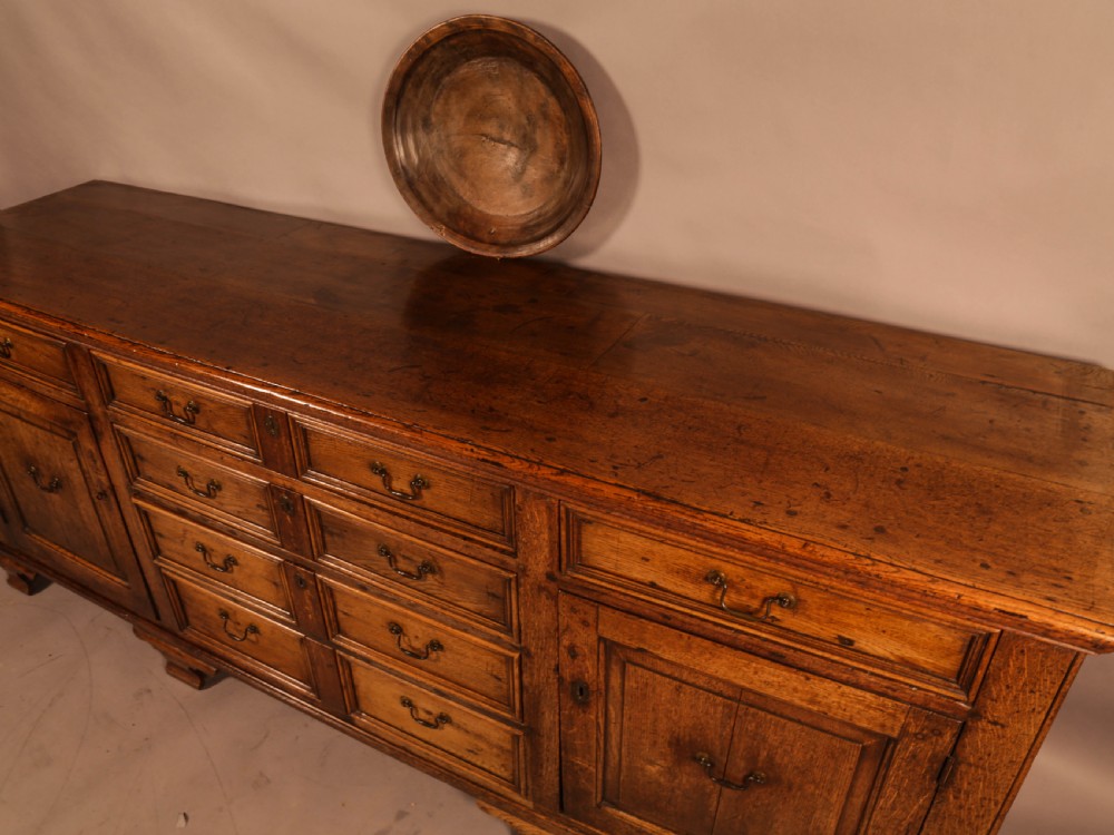 Superb Georgian Oak Serving Dresser Large View X