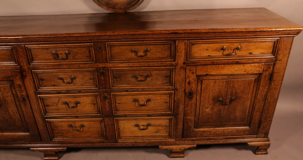 Superb Georgian Oak Serving Dresser Large View XI