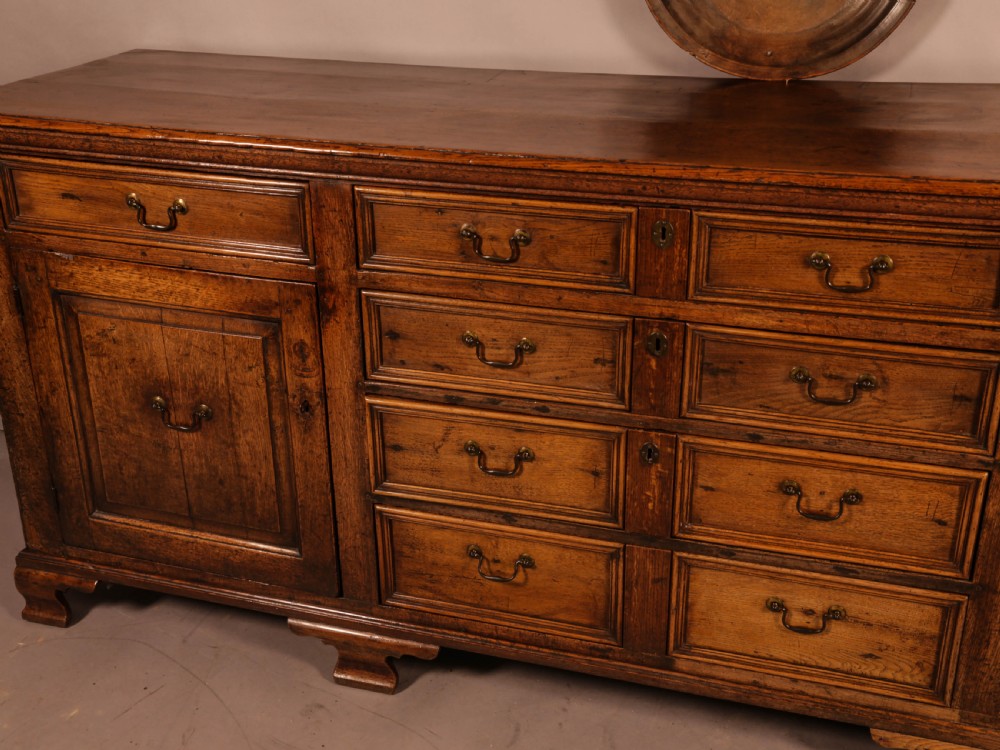 Superb Georgian Oak Serving Dresser Large View XII