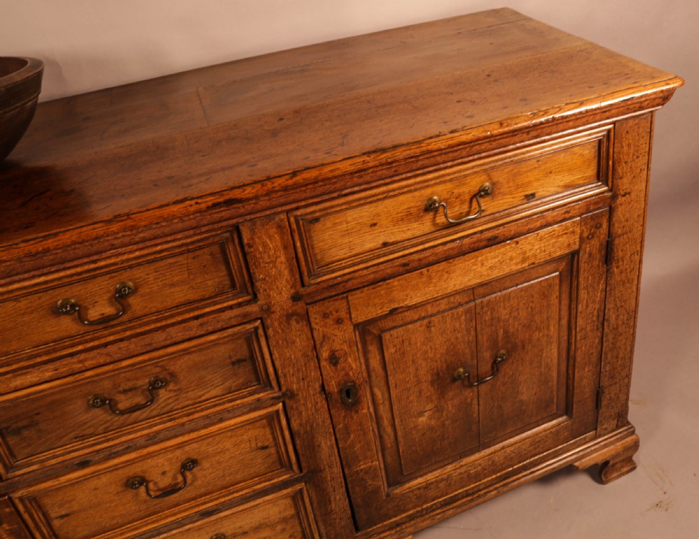Superb Georgian Oak Serving Dresser Large View XVII