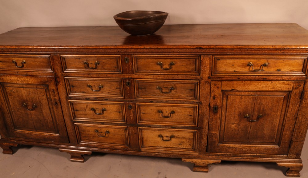 Superb Georgian Oak Serving Dresser Large View XVIII