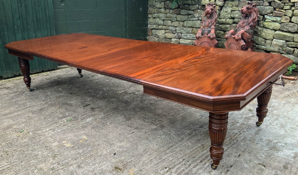 A Good Victorian Mahogany Extending Dining Table seats 14